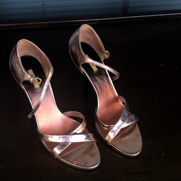 MIU MIU Rose Gold Metallic Leather Sandals EUR 39 - Picture 12 of 12